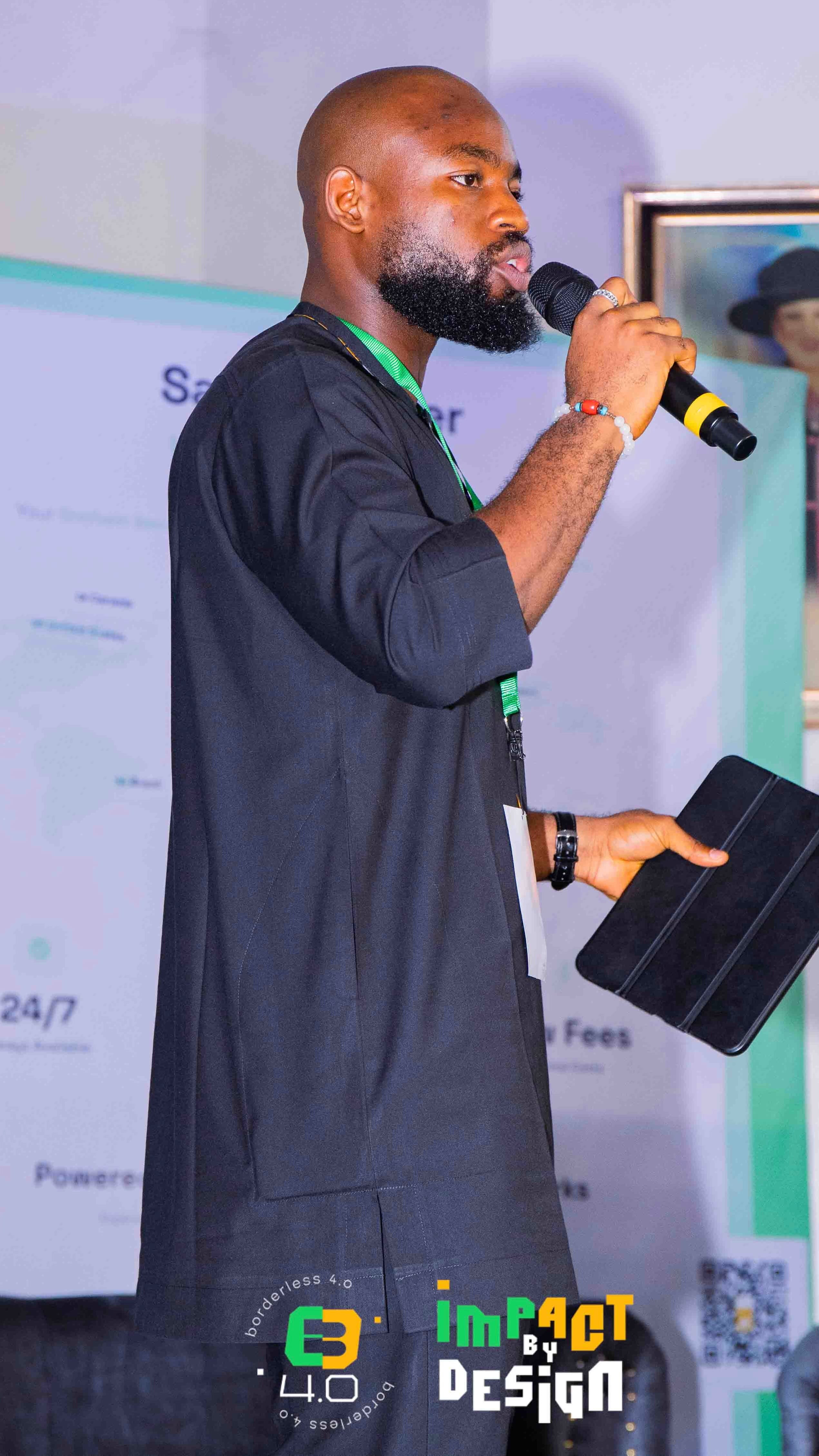 David Ejere engaging with the audience